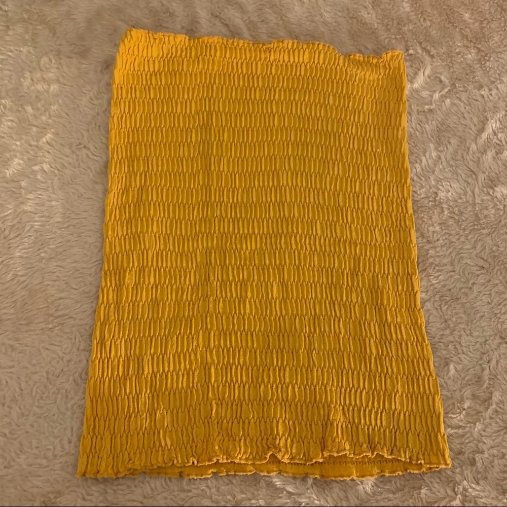 Yellow Stretchy Tube Top